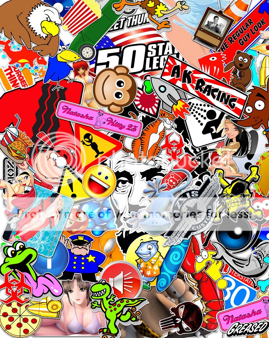 1 LARGE STICKER BOMB SHEET JDM HONDA DECAL 24" x 48" 3M GLOSS WRAP VINYL