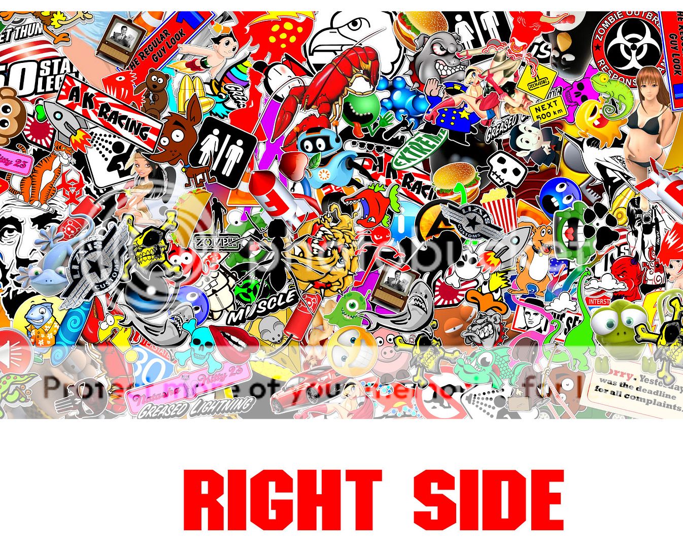 1 STICKER BOMB SHEET JDM HONDA DECAL LONG 50" x 12.5" EACH 3M WRAP