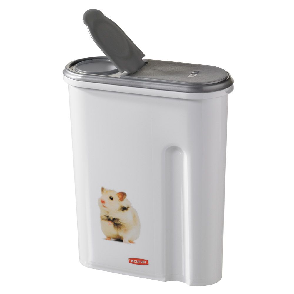 Curver Petlife 1.5Kg Dry Rabbit / Hamster Food Container with 2 Images